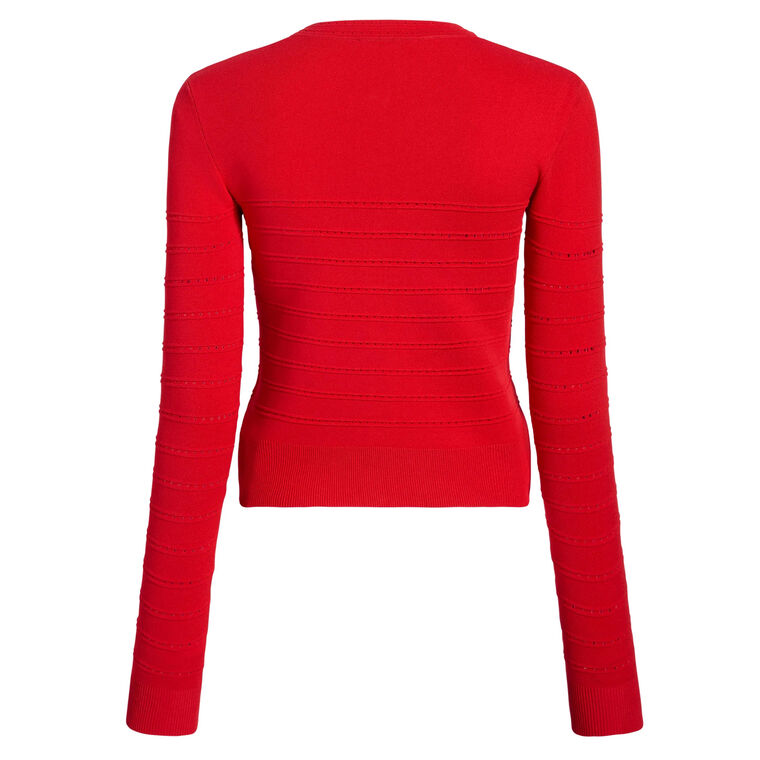 Faye Cardigan In Compact Jacquard Knit image number null