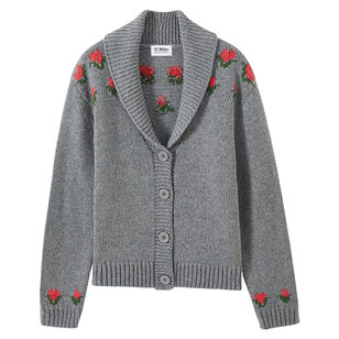 Ariane Long Sleeve Cardigan With Flowers