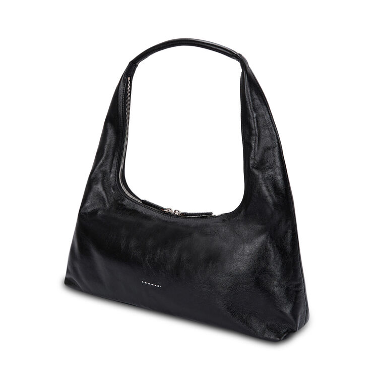 Large Glossy Hobo Shoulder Bag image number null