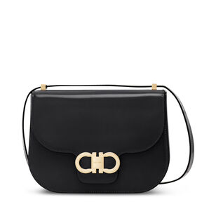 Double Gancio Smooth Leather Crossbody Bag