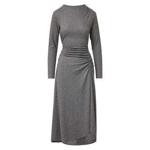 Theodora Long Sleeve Ruched Midi Dress