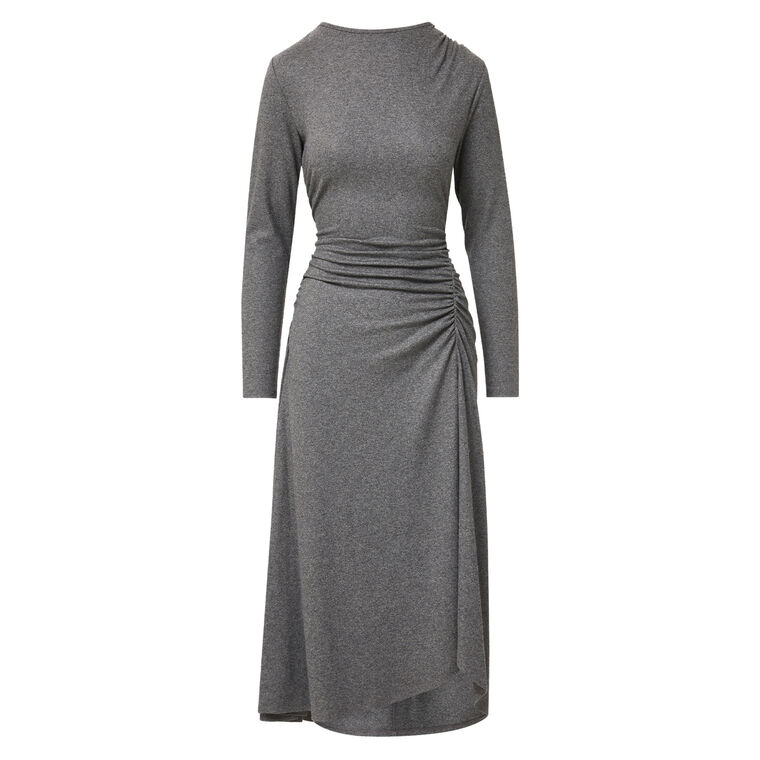 Theodora Long Sleeve Ruched Midi Dress image number null
