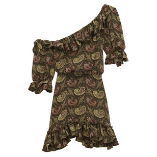 Ruffled Paisley Dress