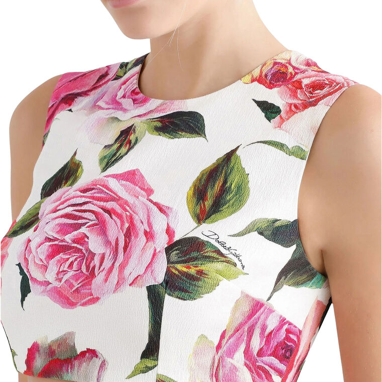 Rose-Print Crop Top image number null