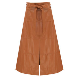 Hudson Vegan Leather Tiered Skirt