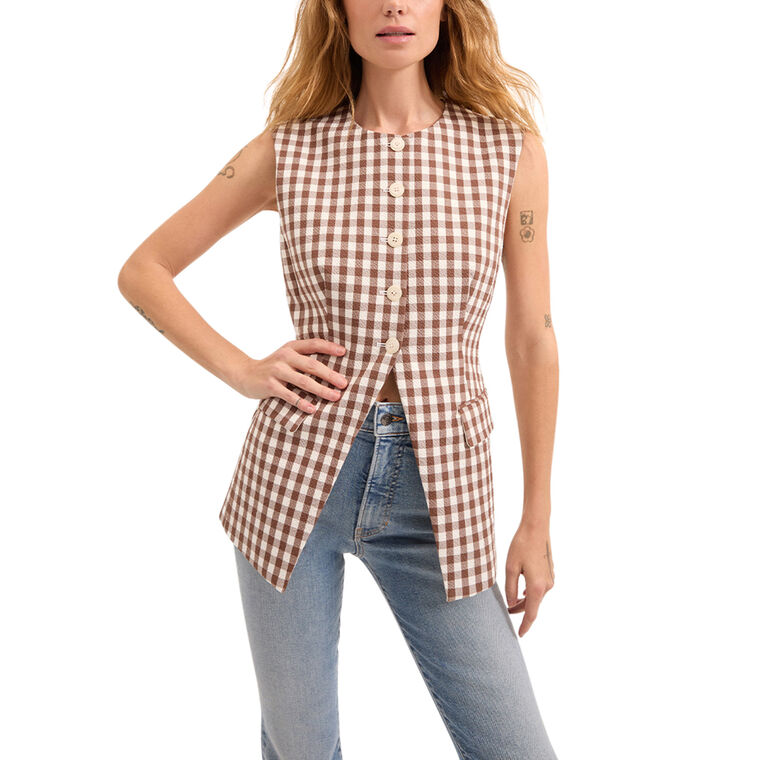 Lois Gingham Seersucker Vest image number null