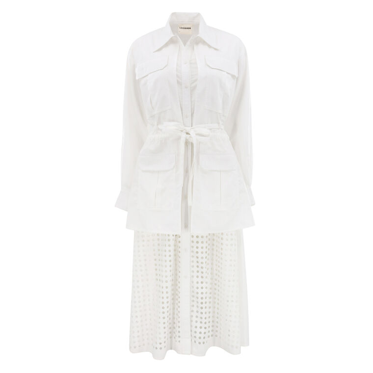 Eleanor Long Sleeve Midi Shirt Dress image number null