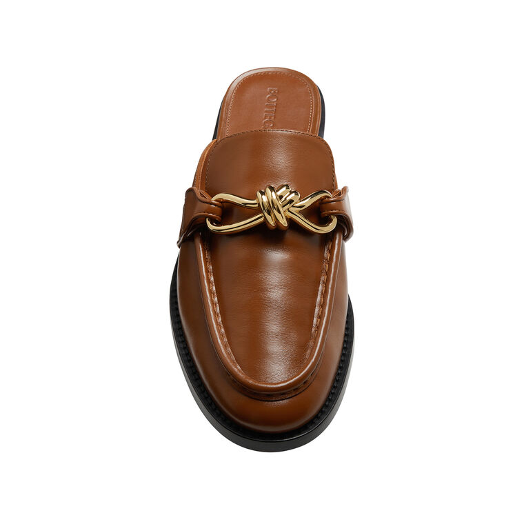 Astaire Knot-Accented Leather Mule image number null