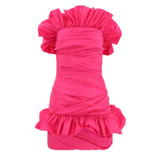 Draped Strapless Mini Dress
