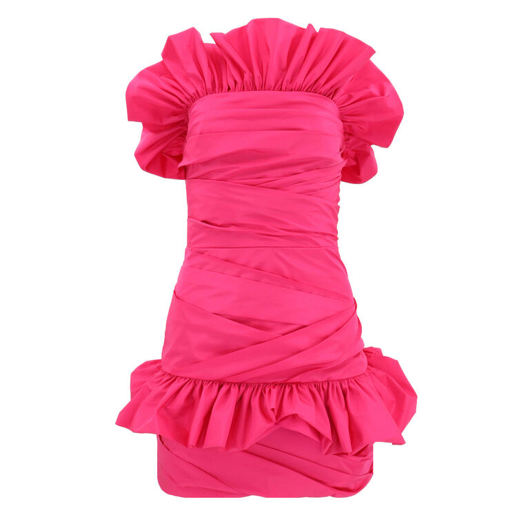 Draped Strapless Mini Dress image number null