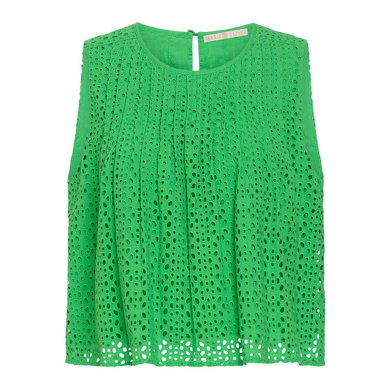 Eletta Sleeveless Eyelet Top image number null