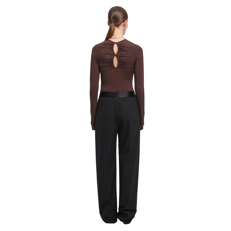 Cleo Cut-Out Back Long Sleeve Jersey Top image number null