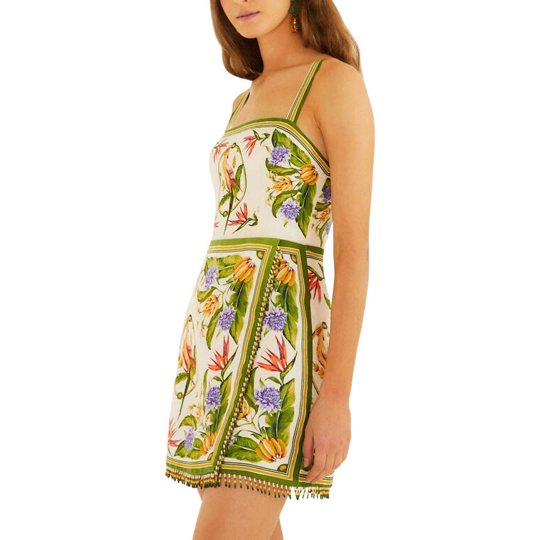 Sleeveless Linen Mini Dress image number null