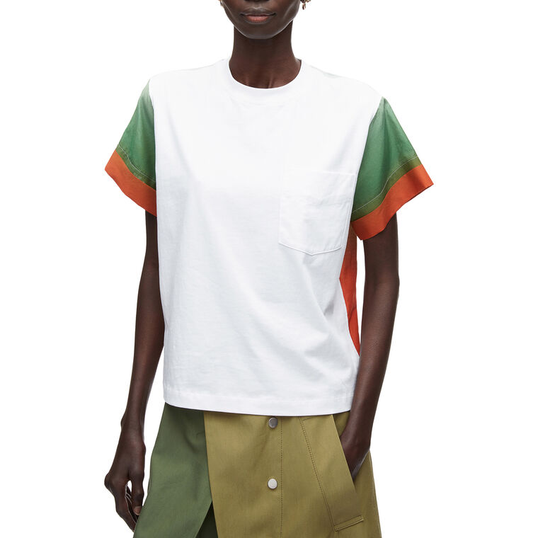 Short Sleeve T-Shirt In Ombre Voile Combo image number null