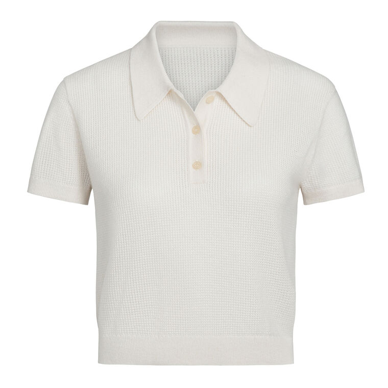 Thermal Short Sleeve Cashmere Polo image number null