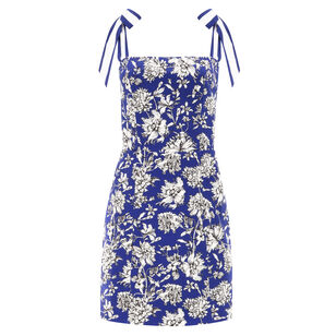 Maryann Floral Print Tie Shoulder Mini Dress