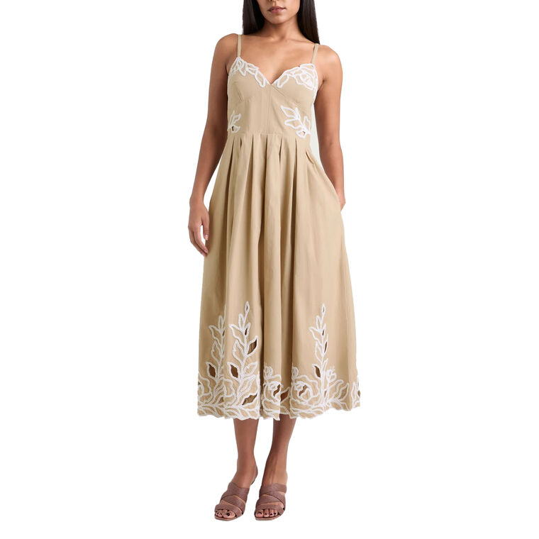 Maude Trailing Peonies Midi Dress image number null
