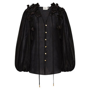 Camille Long Sleeve Flower Blouse