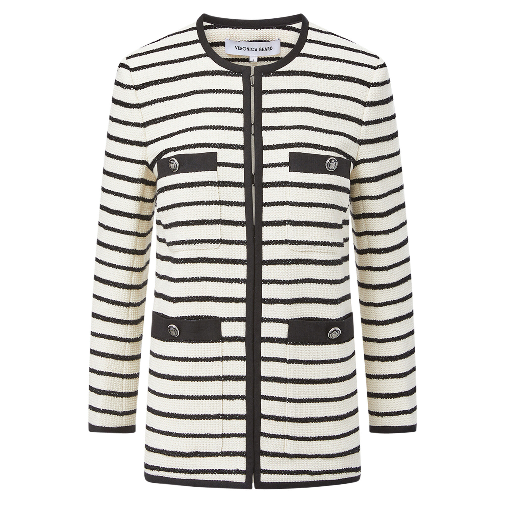 ジャケット・アウター david  TIGHTBOOTH SUCKER STRIPE Veronica Beard Foster Striped Dickey Jacket | Tootsies