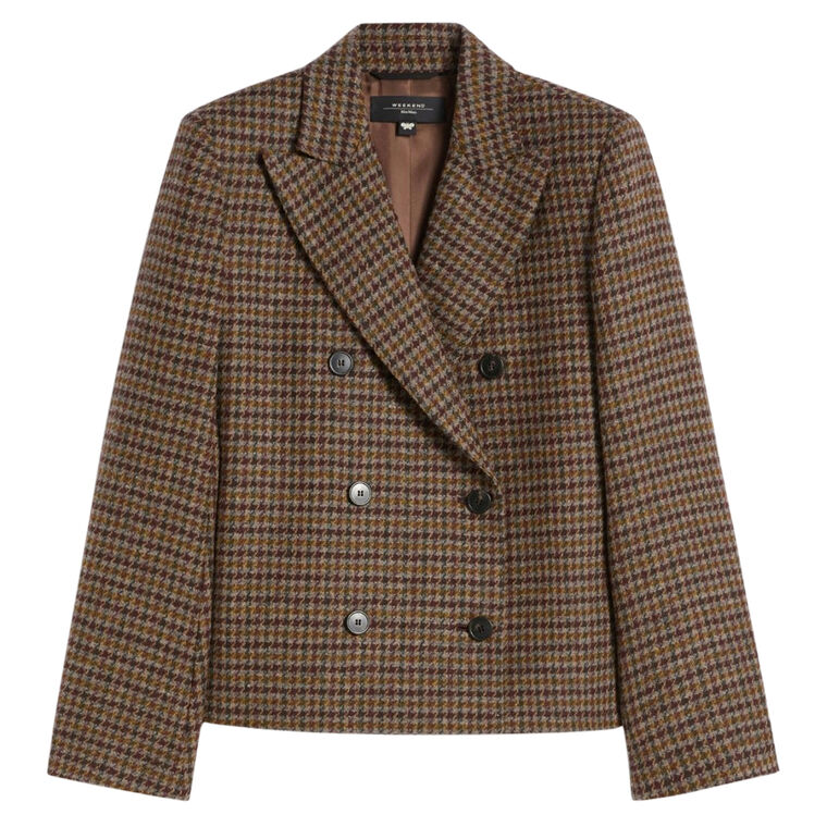 Gerusia Wool Blend Cropped Blazer image number null
