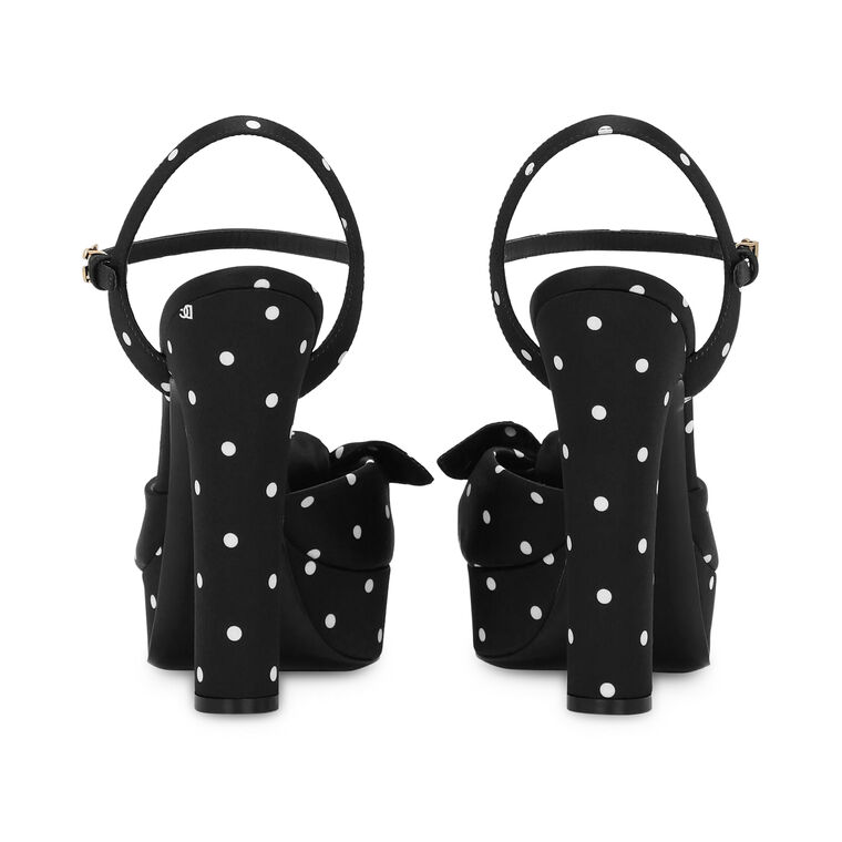Keira 105mm Polka Dot Tie Platform Sandal image number null