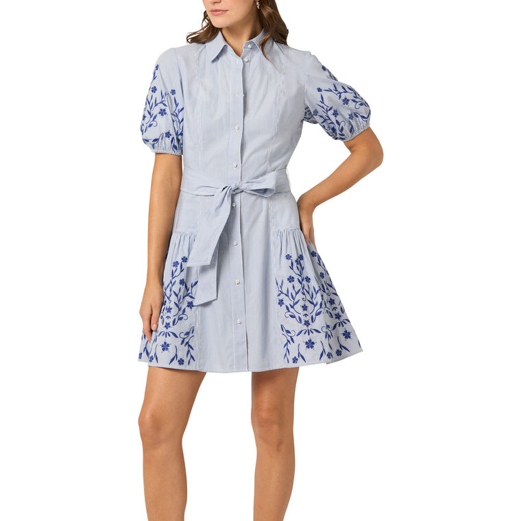 Danika Short Sleeve Belted Mini Dress image number null