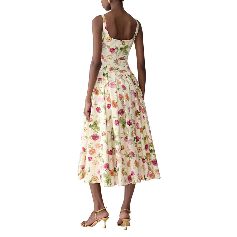 Sleeveless Scoop Neck Drop Waist Midi Dress image number null