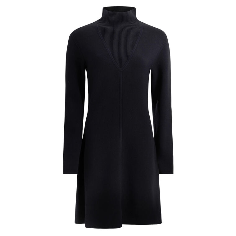 Brantley Long Sleeve Knit Turtleneck Mini Dress image number null