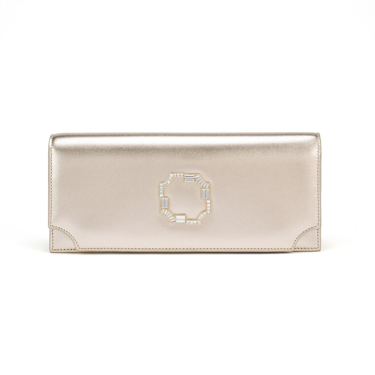 Vivien Metallic Leather Clutch image number null