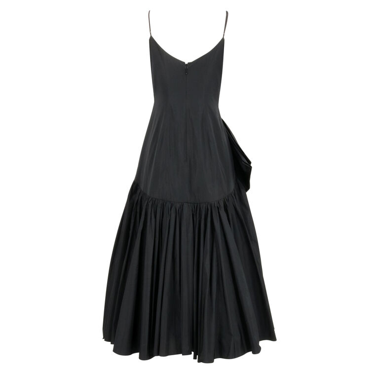 Ellette Draped Midi Dress with Crystal Accent image number null