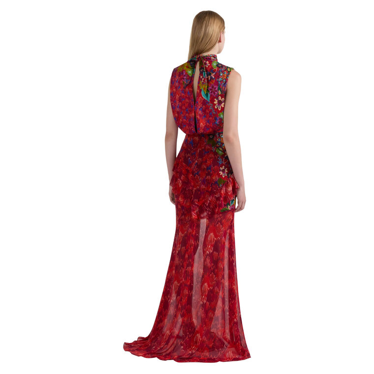 Fleur Ruffle Long Dress image number null