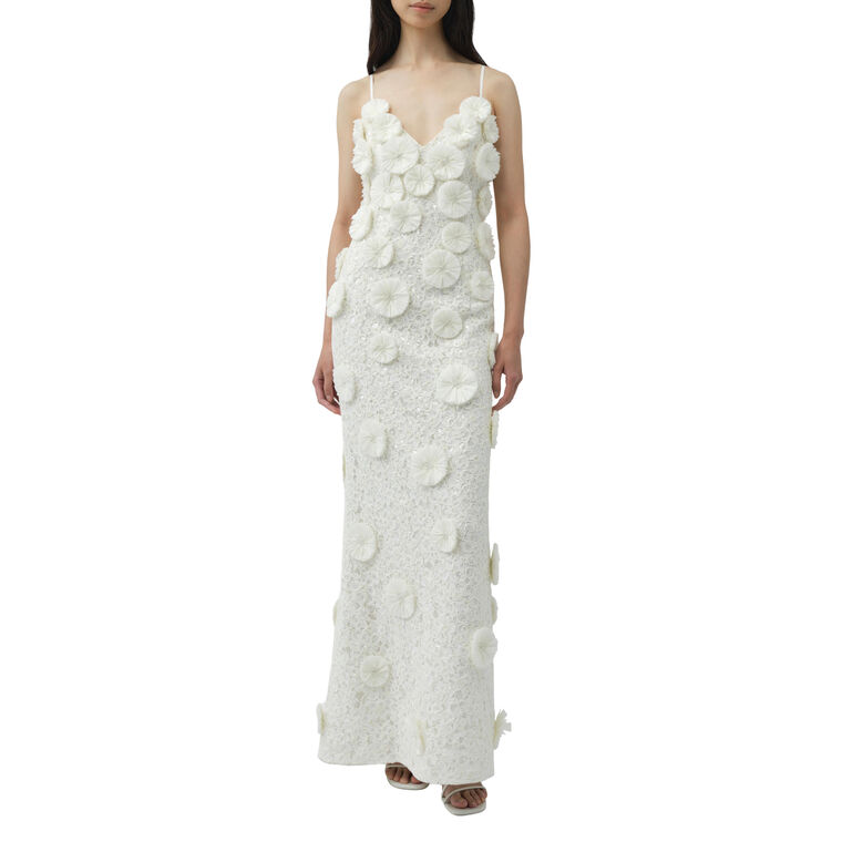 Maven Floral Raffia Gown image number null
