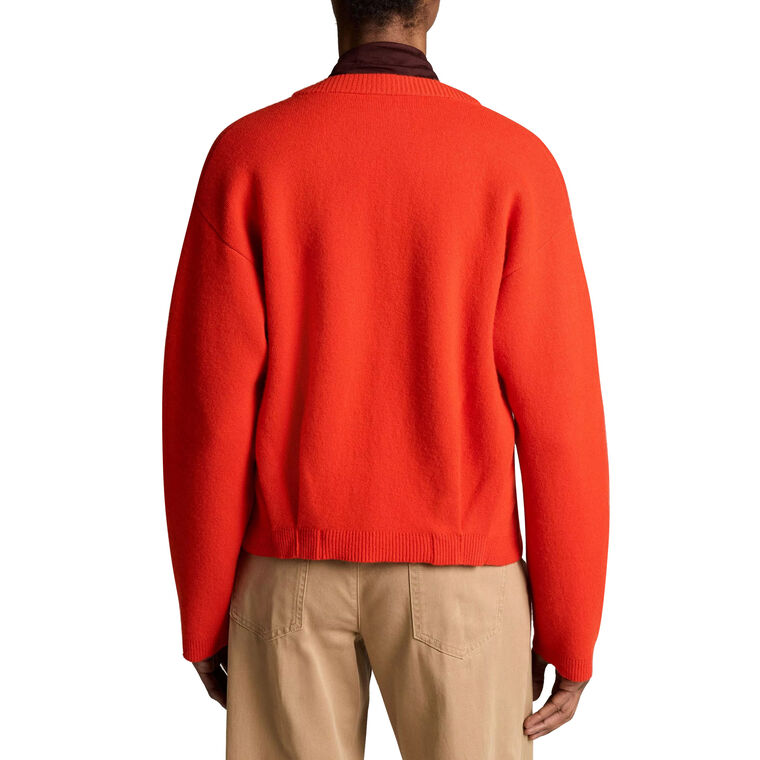 Flap Pocket Wool-Blend Sweater Jacket image number null