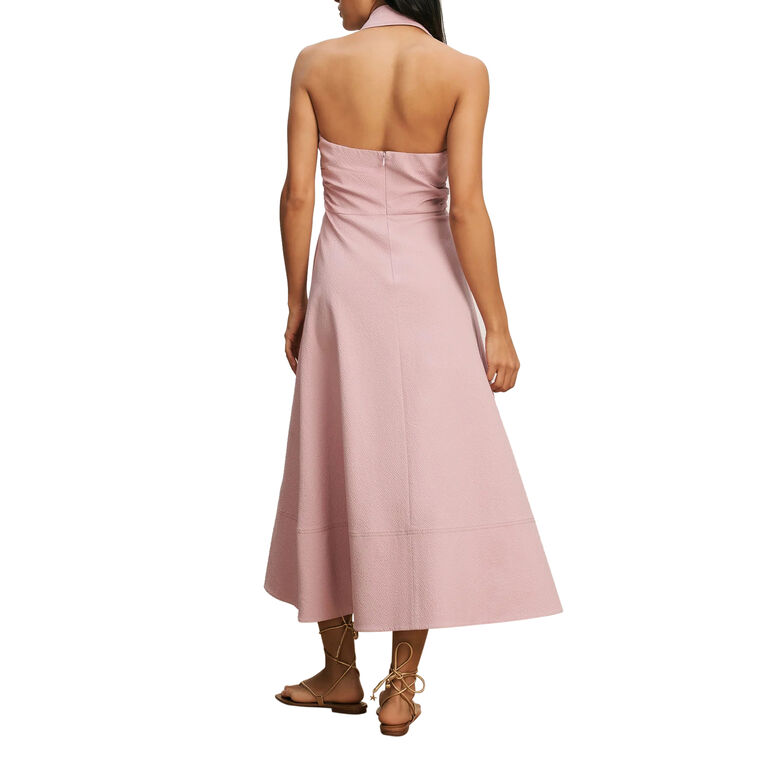 Mackey Seersucker Halter Midi Dress image number null