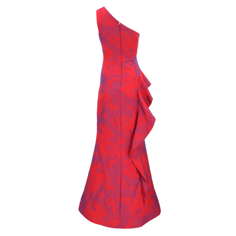 One Shoulder Rouched Side Gown image number null