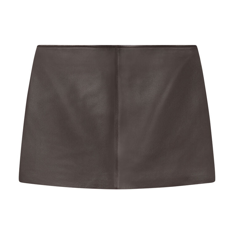 Mara Leather Mini Skirt image number null
