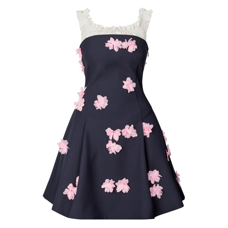 Crepe Off-The-Shoulder Short Dress image number null