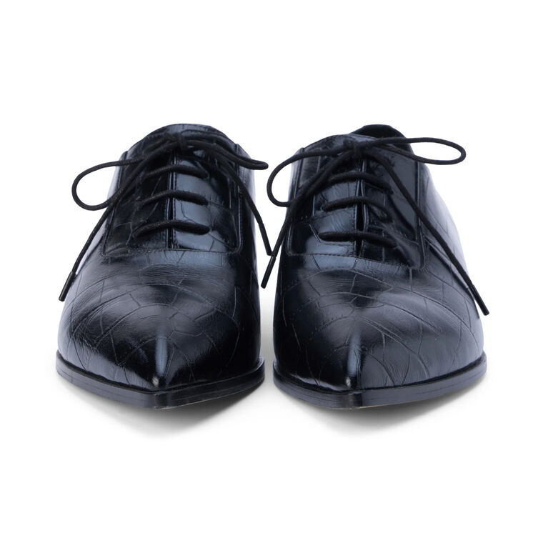 Elisa Pointed Toe Croc-Embossed Oxford image number null
