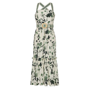 Julietta Sleeveless Belted Midi Dress