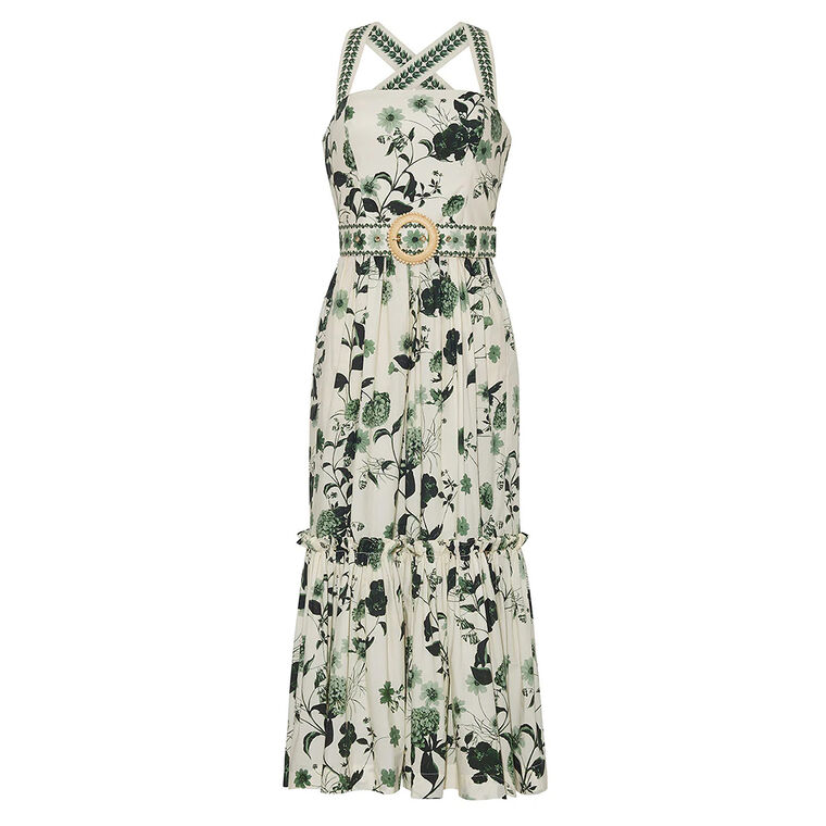 Julietta Sleeveless Belted Midi Dress image number null