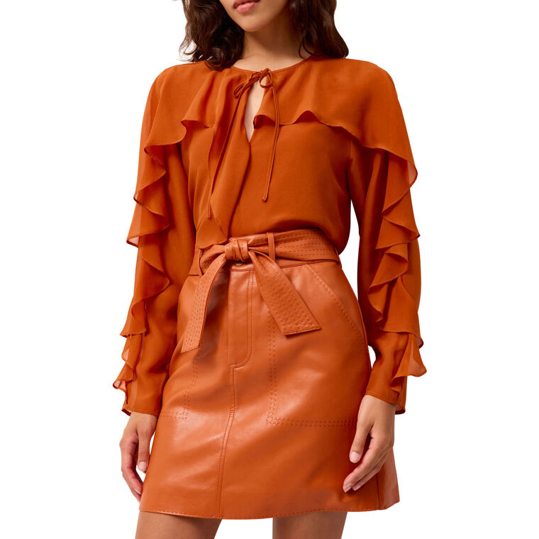 Trudy Long Sleeve Chiffon Blouse image number null