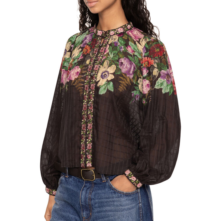 Viktoria Print Long Sleeve Blouse image number null