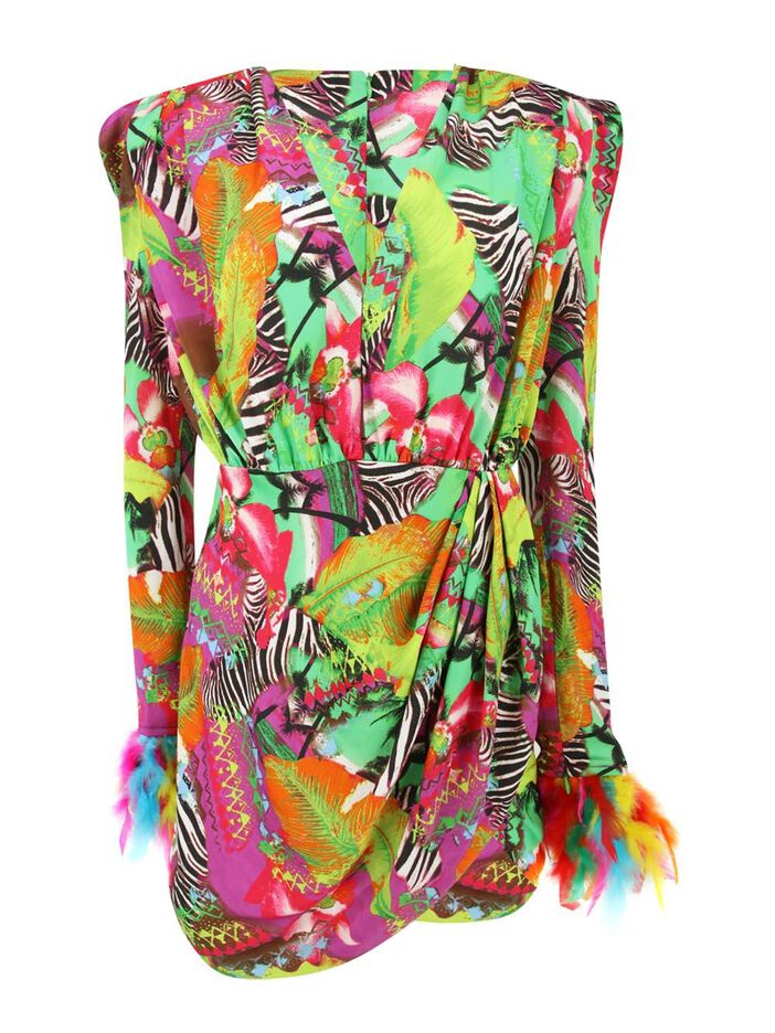 Nadine Miami V Neck Mini Dress image number null