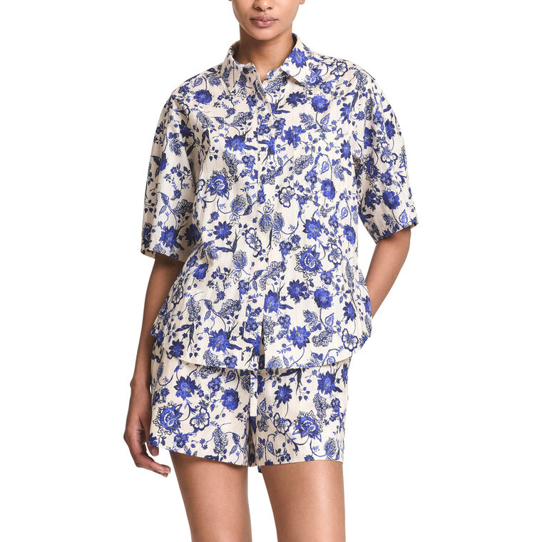 Keaton Printed Split Sleeve Top image number null