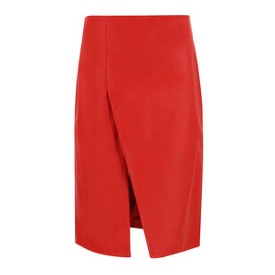 Ekare Slit Leather Skirt
