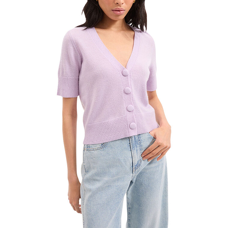 Short Sleeve Solene Cashmere Cardigan image number null