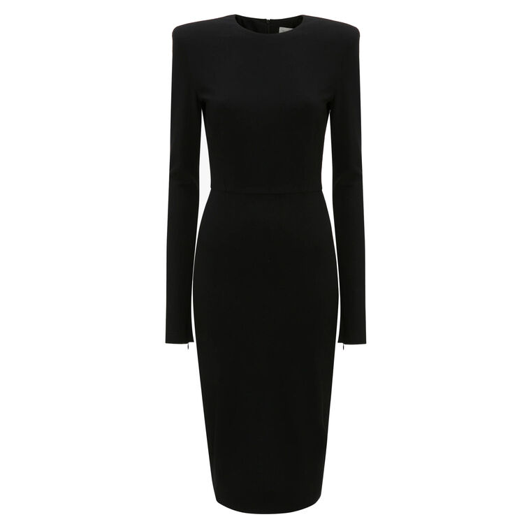 Long Sleeve Fitted T-Shirt Midi Dress image number null