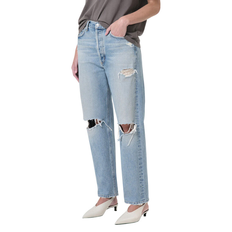 90's Mid Rise Straight Leg Jean image number null
