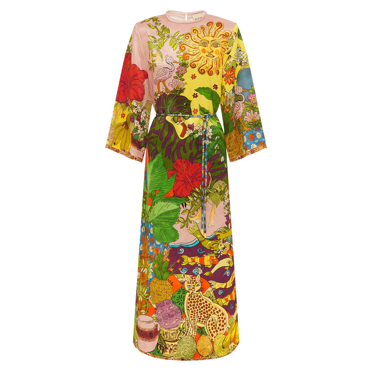 knee length dresses for ladies Alemais Rose Midi Tee Dress Print Size 10