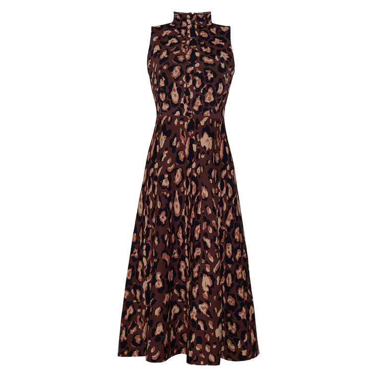 Brice Sleeveless Flared Midi Dress image number null